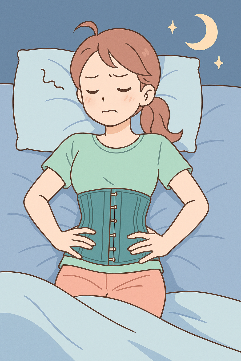 woman sleeping with waist trainer