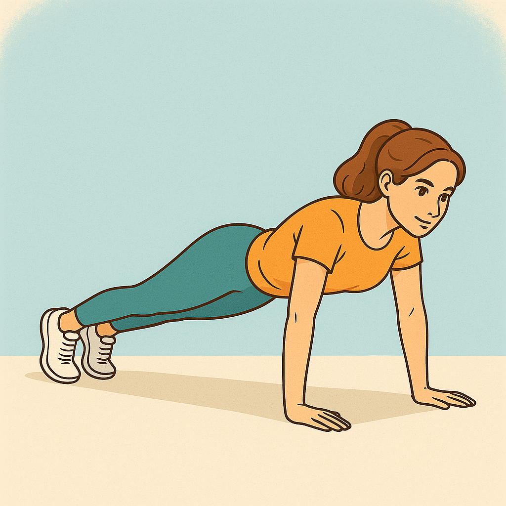 Fit Woman Doing Push-ups