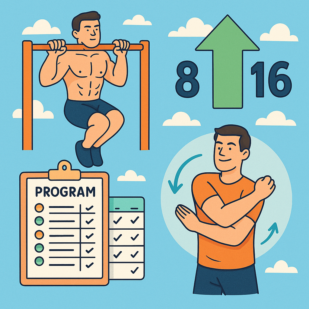 illustration showing pull-up training
