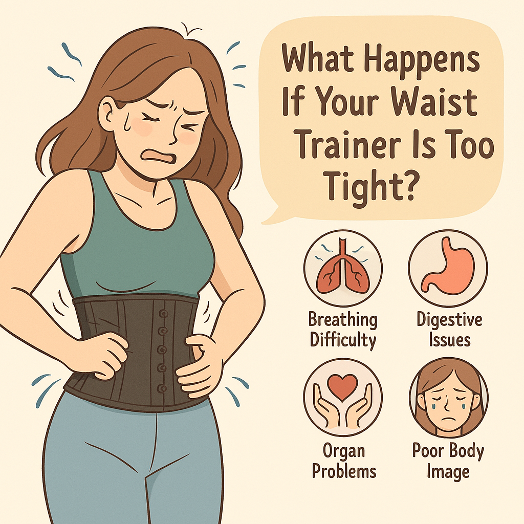 woman wear tight waist trimmer