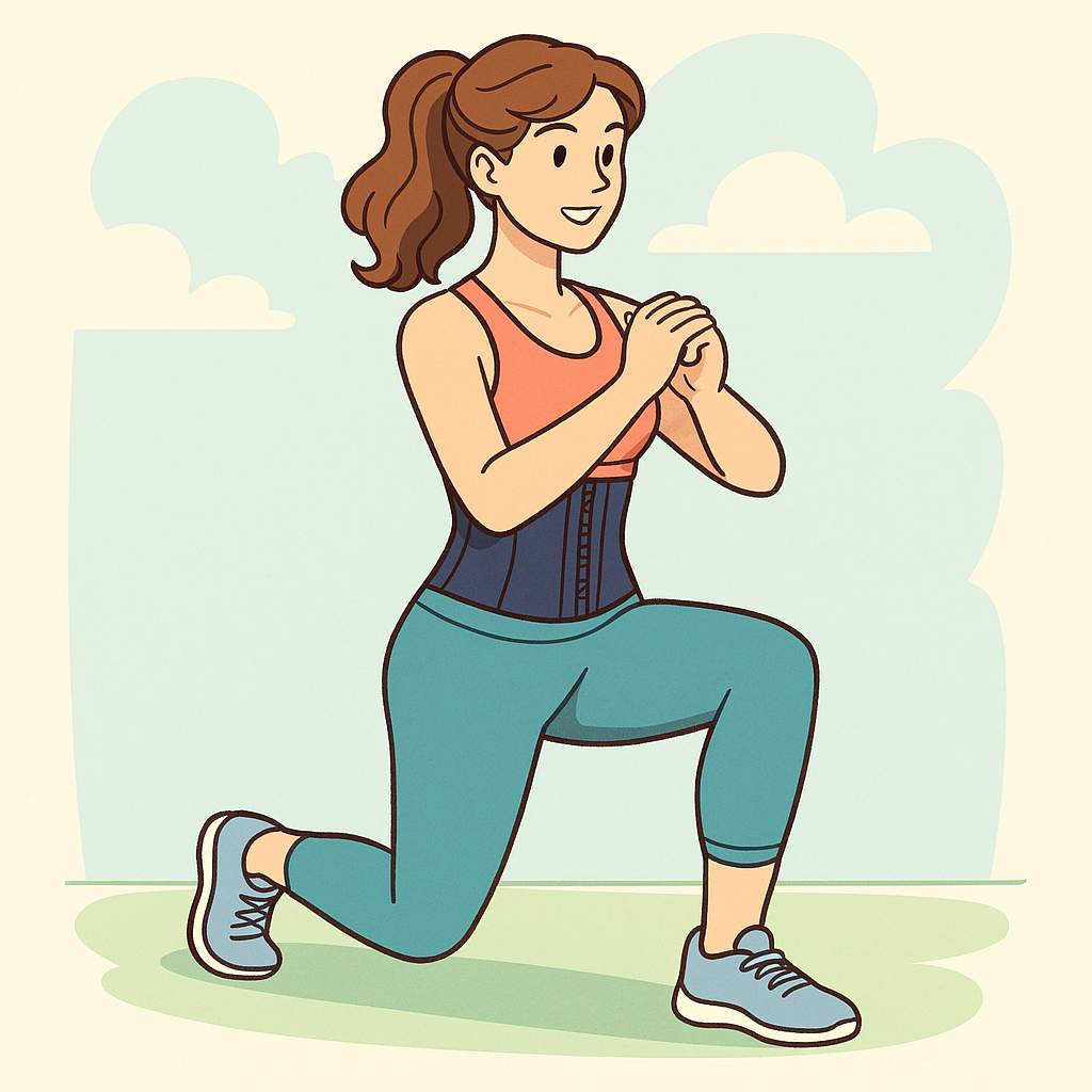 woman work out with waist trimmer