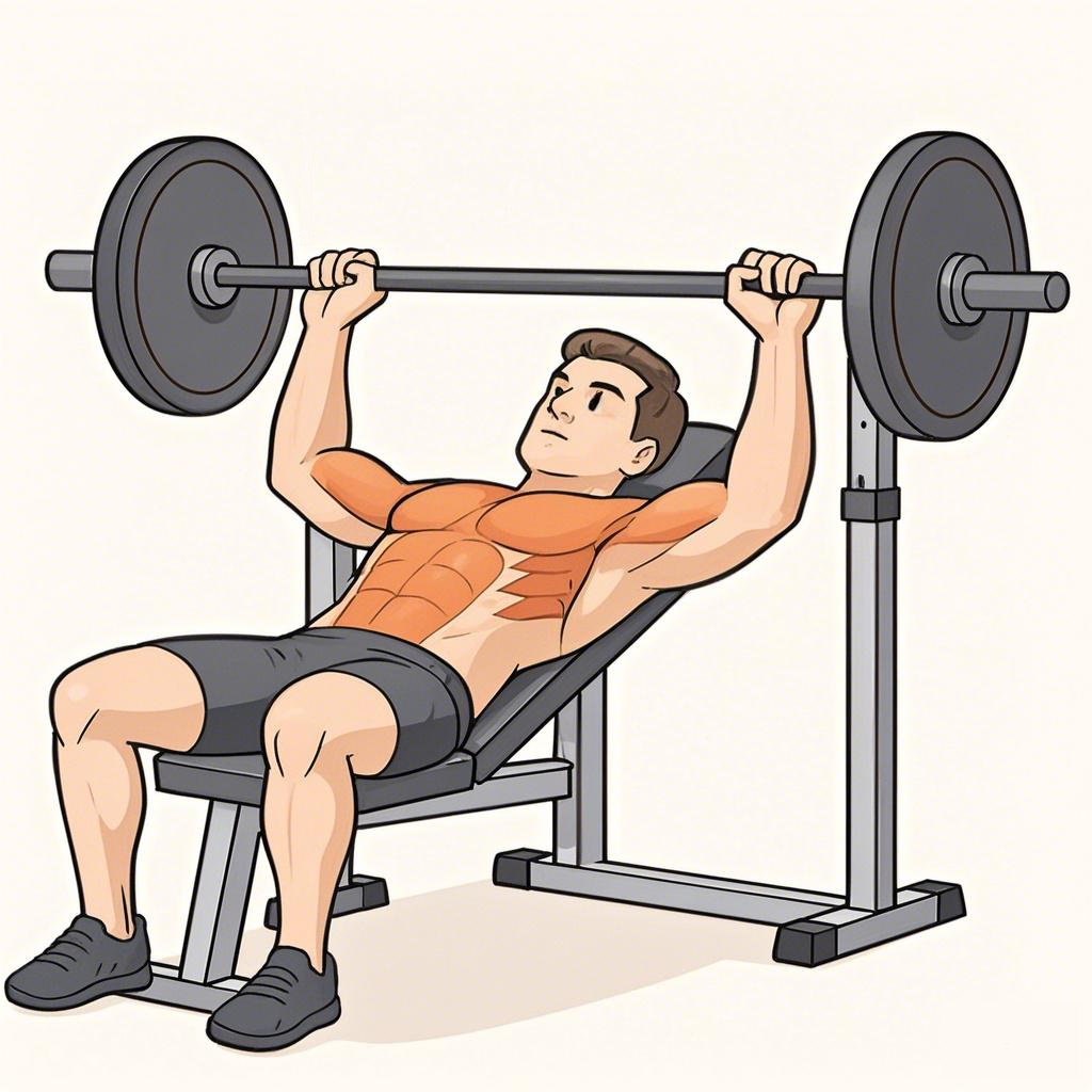 A Man Doing Bench Press